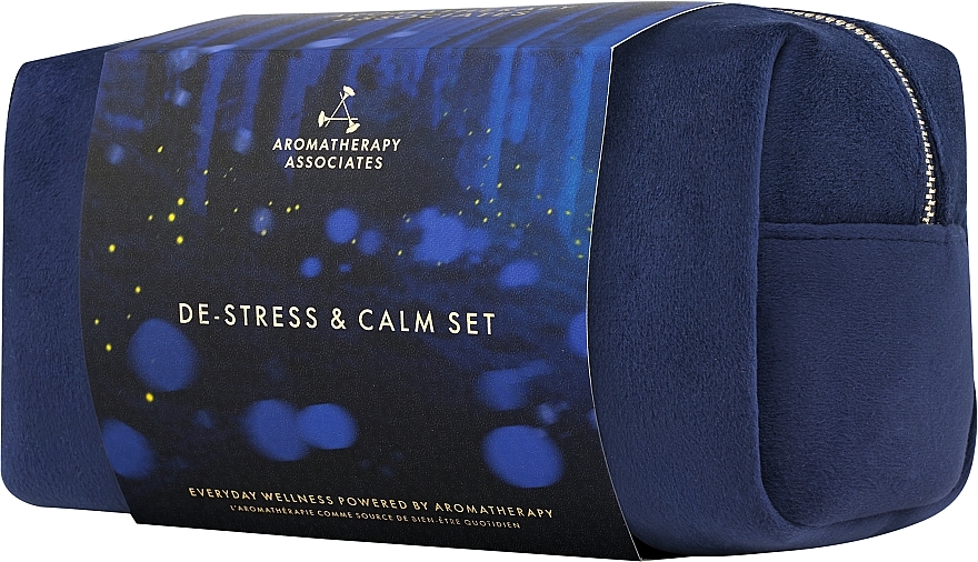 Set - Aromatherapy Associates De-Stress And Calm Gift Set (cosmetic bag/1pc + bath and show oil/55ml + b/oil/100ml + b/gel/150ml) — photo N5