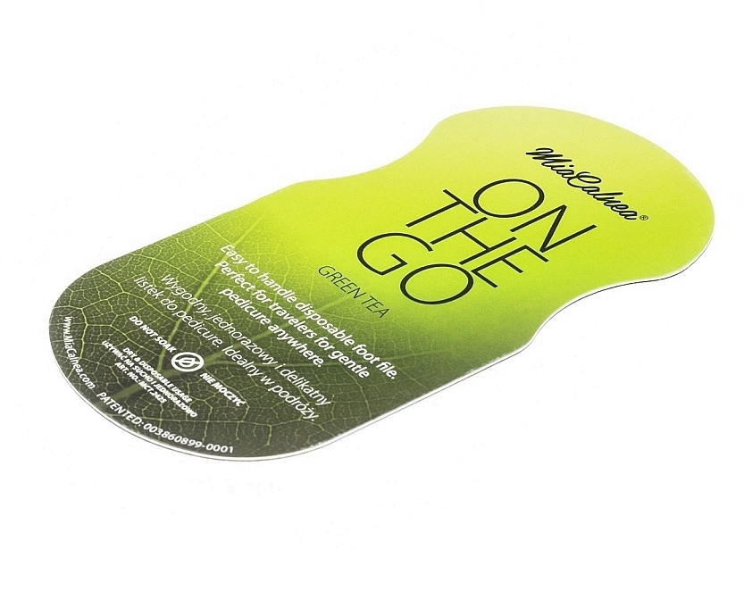 GIFT! Disposable Foot File, delicate "Green Tea" - MiaCalnea On The Go — photo N4