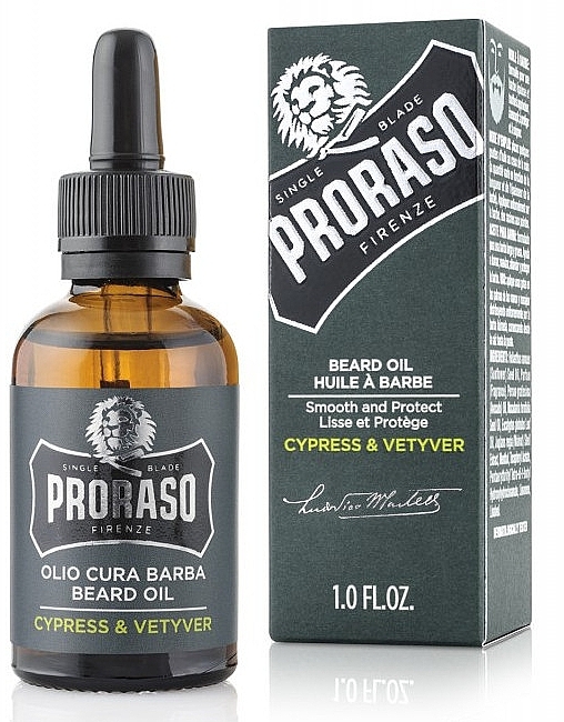 Beard Oil - Proraso Cypress & Vetyver Beard Oil — photo N8