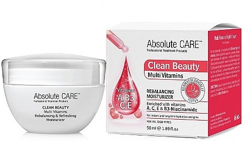 Face Cream - Absolute Care Clean Beauty Multi Vitamins Rebalancing & Moisturizer — photo N1