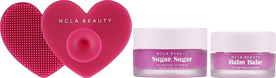 Set 'Black Cherry' - NCLA Beauty Black Cherry (l/balm/10ml + l/scrub/15ml + scrubber) — photo N3