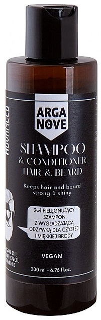 2in1 Men Hair & Beard Shampoo - Arganove Shampoo & Conditioner — photo N4