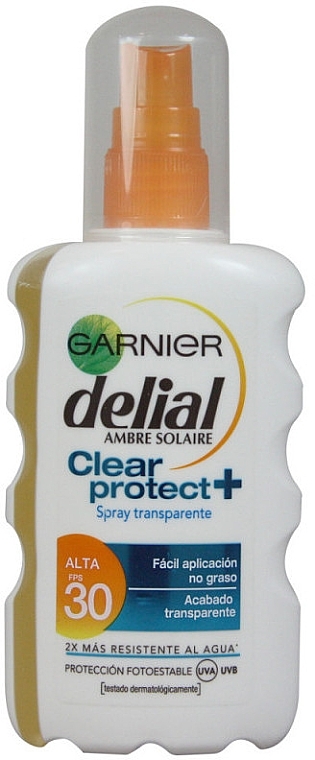 Sunscreen Spray - Garnier Delial Ambre Solaire Clear Protect Transparent Protective Spray SPF30 — photo N1