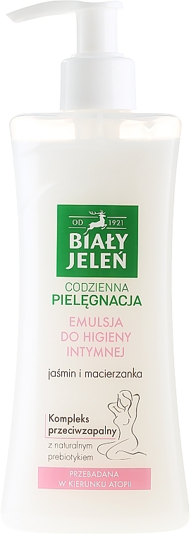 Hypoallergenic Emulsion for Intimate Hygiene with Jasmine and Thyme - Bialy Jelen Hypoallergenic Emulsion For Intimate Hygiene — photo N1