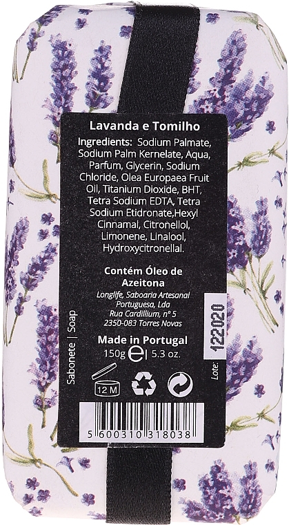 Natural Lavender & Thyme Soap - Essencias De Portugal Natura Lavander&Thyme Soap — photo N16