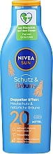 Fragrances, Perfumes, Cosmetics Sunscreen Body Milk - Nivea Sun Protect & Bronze SPF20