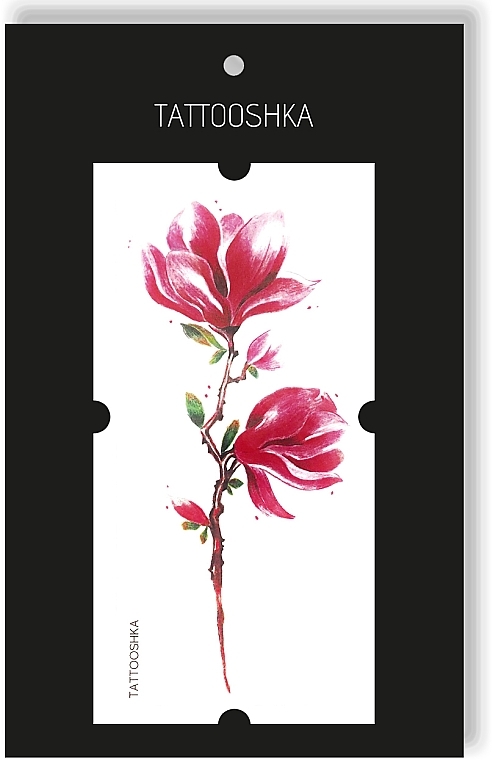 Temporary Tattoo "Watercolor Magnolia" - Tattooshka — photo N16