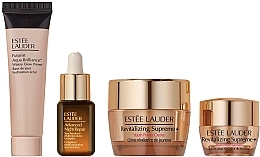 Fragrances, Perfumes, Cosmetics Set - Estee Lauder Glow Authorities Skincare Starter Set (f/cr/15 ml + eye/balm/5 ml + f/primer/15 ml + f/ser/7 ml)