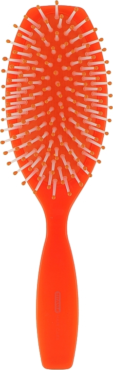 Classic 10-Row Massage Hair Brush, orange - Titania — photo N1