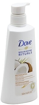Body Lotion "Restoring" with Coconut Oil and Almond Milk - Dove Nourishing Secrets Restoring Ritual Body Lotion — photo N40