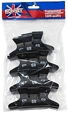 Fragrances, Perfumes, Cosmetics Hair Clips, black, L, 12pcs, RA 00074 - Ronney Professional Hair Clip