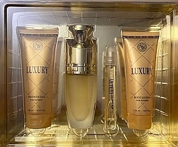 New Brand Luxury For Women - Set (edp/100ml + edp/15ml + sh/gel/130ml + b/lot/130ml) — photo N1