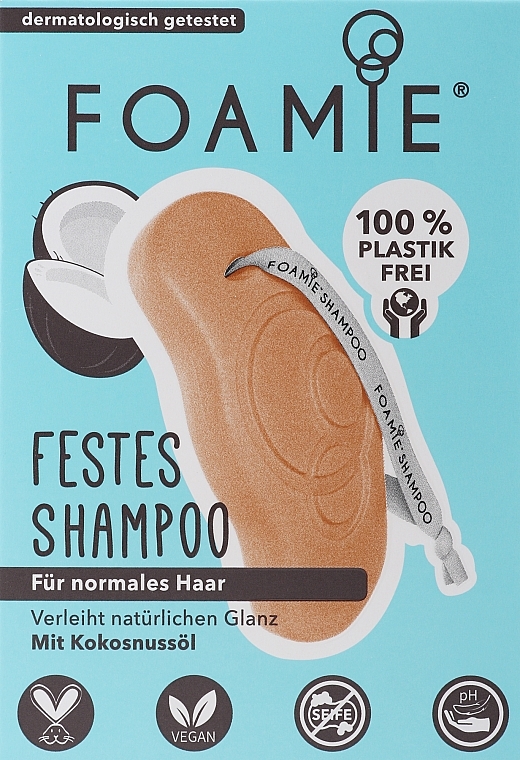 Solid Shampoo - Foamie Shake Your Coconuts Shampoo Bar — photo N1