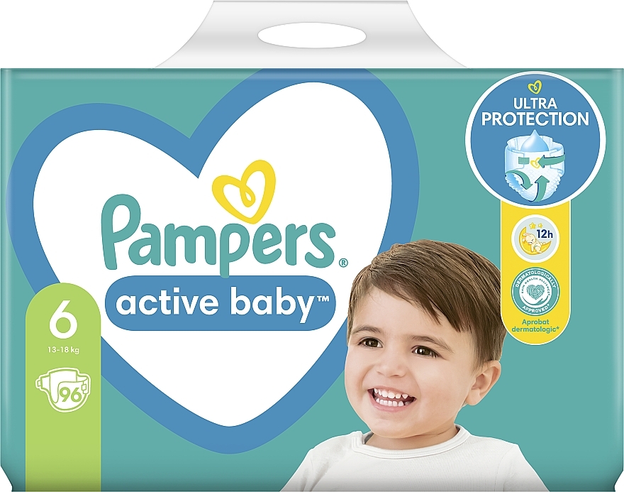 Active Baby 6 (13-18 kg), 96 pcs. - Pampers — photo N7