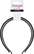 Fragrances, Perfumes, Cosmetics Hair Hoop, 2 pcs, black + grey - Donegal FA-5603