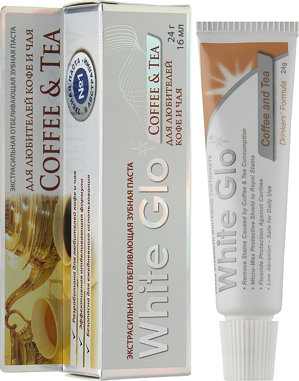 Whitening Toothpaste 'For Coffee and Tea Lovers' - White Glo Coffee & Tea — photo N1