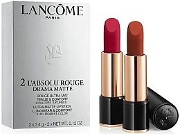 Fragrances, Perfumes, Cosmetics Set - Lancome L'Absolu Rouge Drama Matte Duo Set (lipstick/2x3.4g)