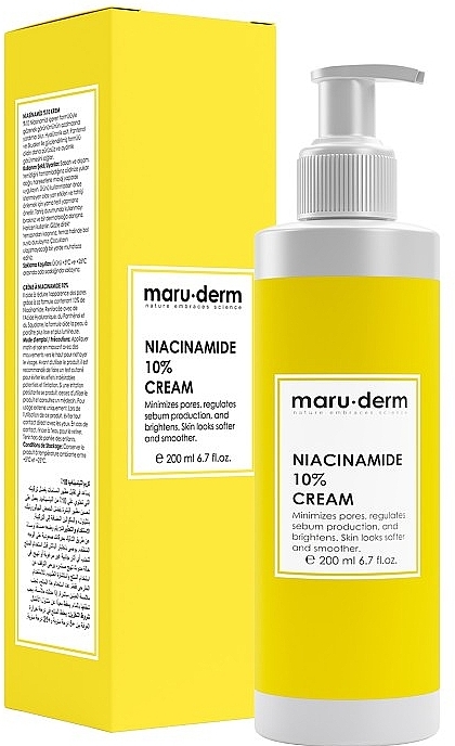 Brightening & Pore Tightening Face Cream with 10% Niacinamide  - Maruderm Cosmetics Niacinamide 10 % Cream — photo N1