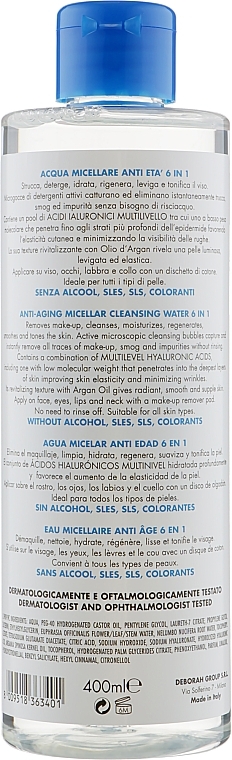 Micellar Water - Deborah Dermolab Anti-Aging Water 6 In 1 — photo N8