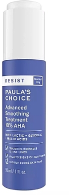 Smoothing AHA & BHA Face Treatment - Paula's Choice Resist Advanced Smoothing Treatment 10% AHA — photo N1