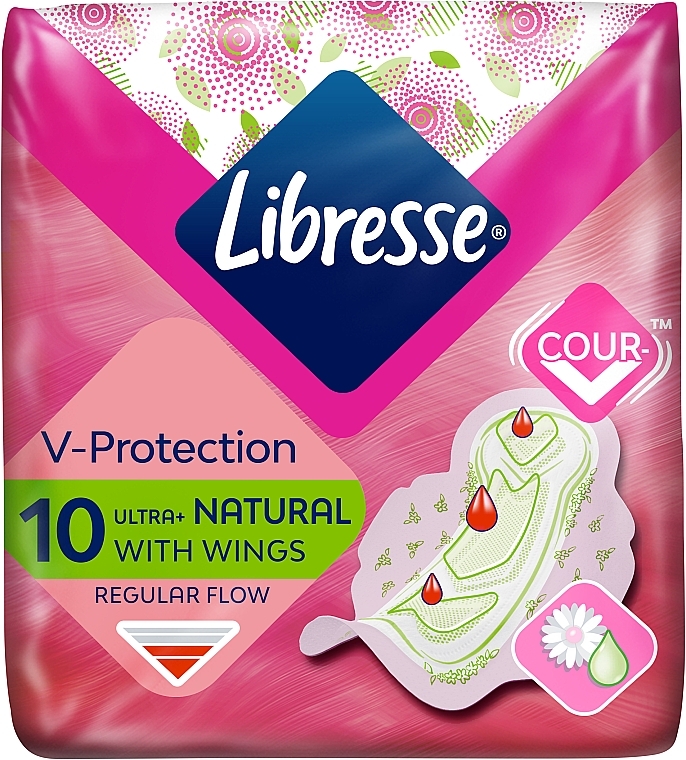 Podpaski, 10 szt. - Libresse 10 Ultra Thin Aloe Vera&Camomile Normal Soft — photo N5