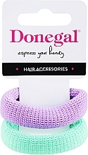 Fragrances, Perfumes, Cosmetics Hair Ties, 2 pcs, FA-5681, purple+turquoise - Donegal