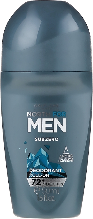 Roll-On Antiperspirant Deodorant - Oriflame North For Men Subzero Deodorant Roll-On — photo N1