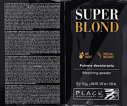 Bleaching Hair Powder - Black Professional Line Bleaching Powder Blue — photo N7