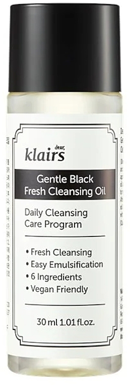 Moisturizing Hydrophilic Oil - Klairs Gentle Black Fresh Cleansing Oil (mini size) — photo N1