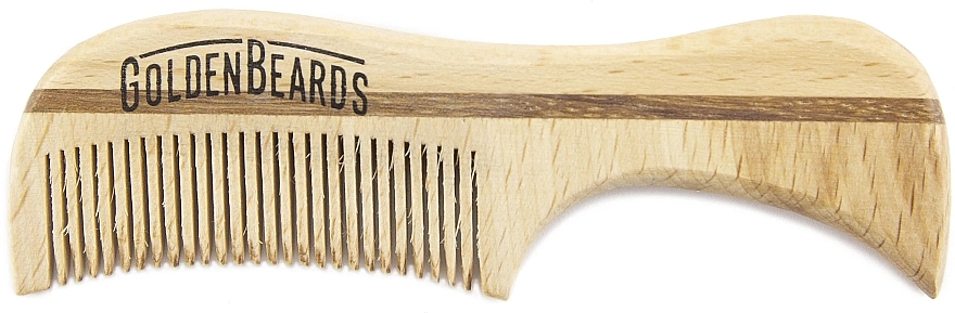 Eco Wood Moustache Comb, 7,5 cm - Golden Beards Eco Moustache Comb — photo N1