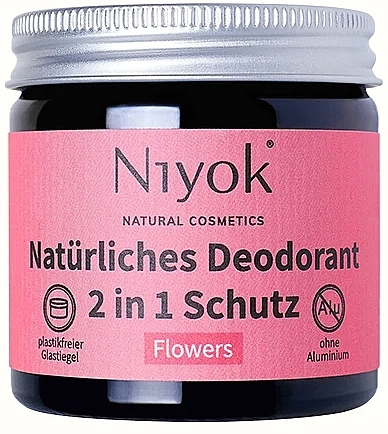 Natural Cream Deodorant 'Flowers' - Niyok Natural Cosmetics — photo N1