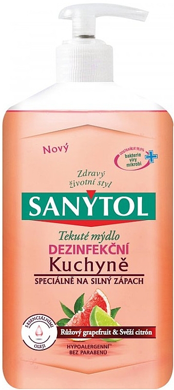 Liquid Pink Grapefruit & Lime Soap - Sanytol  — photo N1