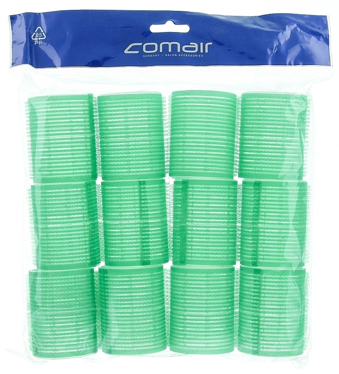 Velcro Plus Curlers Set, 12 pcs, 48mm, green - Comair — photo N1