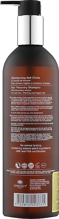Szampon przeciw wypadaniu wiosyw z ekstraktem z rozmarynu - Angel Professional Black Angel For Men Hair Recovery Shampoo — photo N2