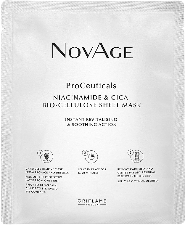 Revitalizing Niacinamide & Centella Bio-Cellulose Sheet Mask - Avon ProCeuticals Niacinamide & Cica Bio-Cellulose Sheet Mask — photo N1