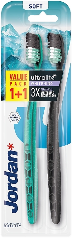 Toothbrush Set, soft, 2 pcs - Jordan Ultralite Whitening Soft Toothbrush — photo N1