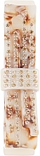 Fragrances, Perfumes, Cosmetics Hair Clip 'Belt with Crystals', 0849, brown - Elite