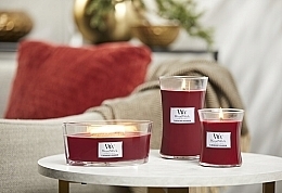 Scented Candle with Bourbon, Fruits & Wood Scent - Woodwick Ellipse Elderberry Bourbon — photo N6