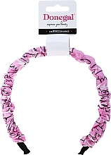 Fragrances, Perfumes, Cosmetics Hair Hoop FA-5619, pink with pattern - Donegal