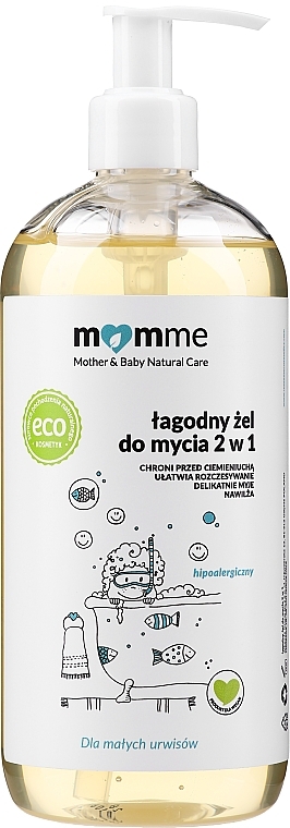 Kids Body & Hair Gel - Momme Baby Natural Care Mild Washing Gel 2in1 — photo N12