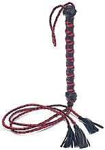 Fragrances, Perfumes, Cosmetics BDSM Whip, 3 harnesses with tassels at the ends, black and red - Devil Sticks 3 Tail Tassel Flogger