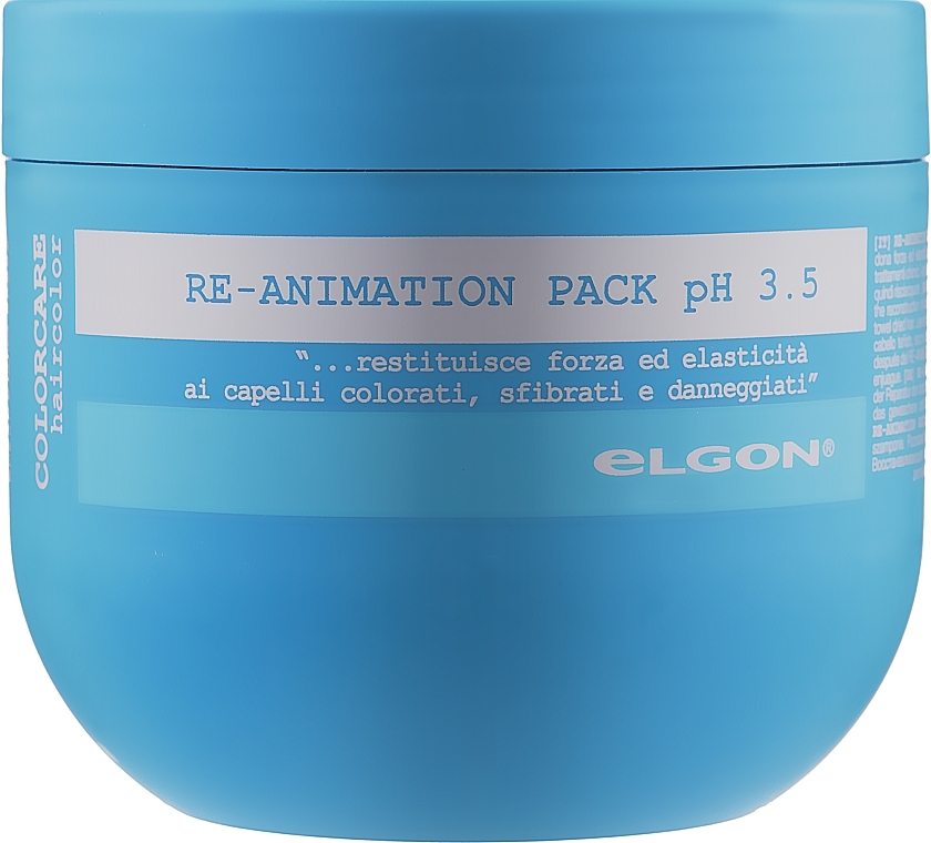 Repairing Mask for Damaged Hair - Elgon Colorcare Re-Animation Pack pH 3.5 — photo N8