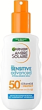 Body Sunscreen Spray - Garnier Ambre Solaire Sensitive Advanced Spray SPF50+ Ceramide Protect — photo N1