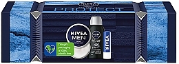 Fragrances, Perfumes, Cosmetics Set - Nivea Men Protect Cracker Gift Set (sh/gel/50ml + b/cr/30ml + lip/balm/4.8g)