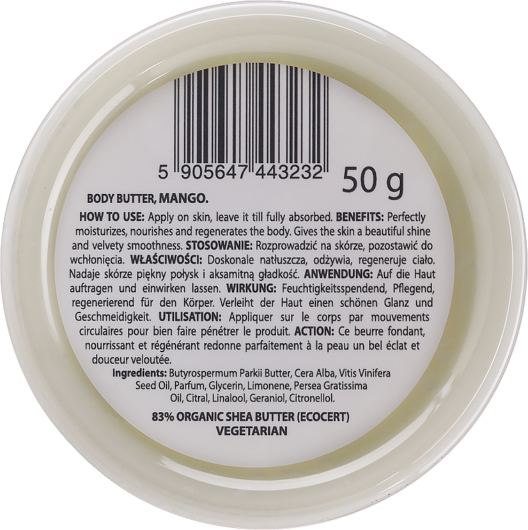 Body Butter ‘Mango’ - Kanu Nature Mango Body Butter — photo N12