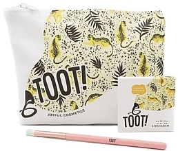 Set - Toot! Cheeky Cheetah Eyeshadow Bag Set (eyesh/2,3g + brush/1pcs + bag/1pcs) — photo N1