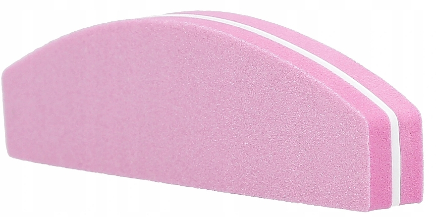 Mini Semicircle Nail Buffer, 100/180, pink - Tools For Beauty MiMo Nail Buffer Pink — photo N2