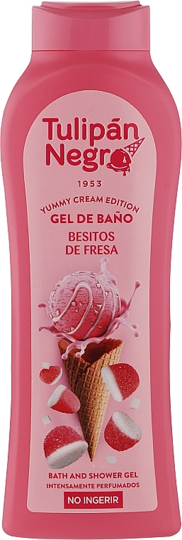 Strawberry Shower Gel - Tulipan Negro Yummy Cream Edition Strawberry Kisses Bath And Shower Gel — photo N1