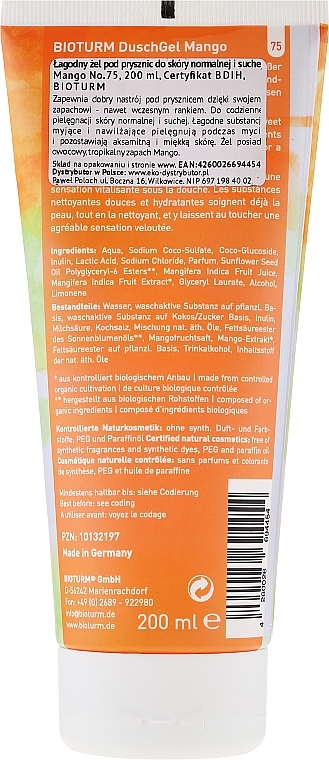 Shower Gel "Mango" - Bioturm Mango Shower Gel No.75 — photo N2