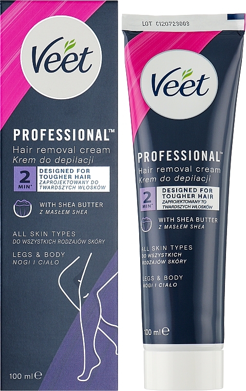 Shea Butter Depilation Cream for all Skin Types - Veet Professional Hair Removal Cream — photo N9